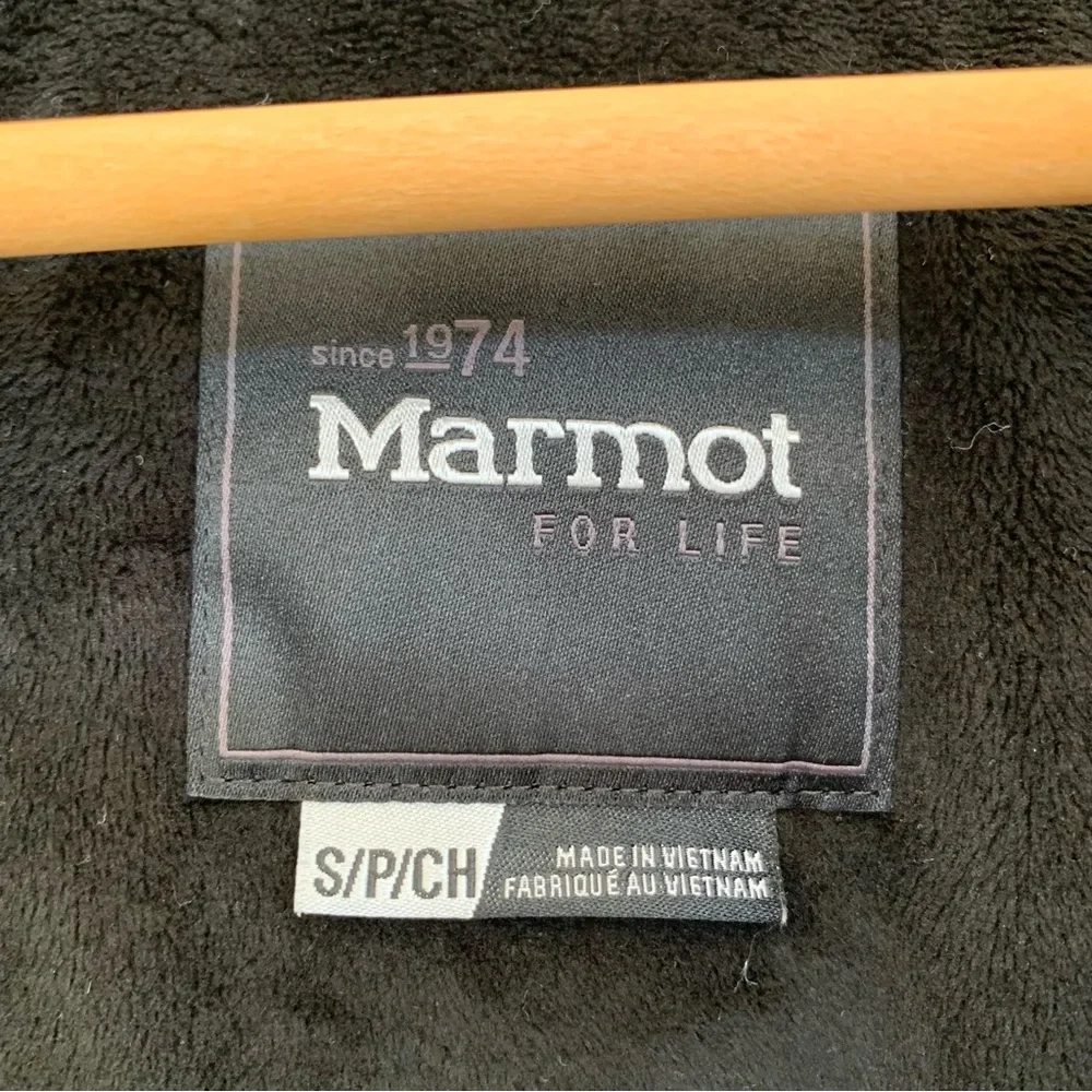 Marmot Women's Montreal Blue Down Puffer Coat Parka with Faux Fur Trim - Picture 9 of 14